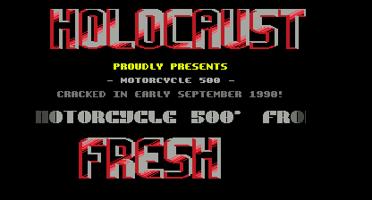 Motorcycle 500 Title Screen